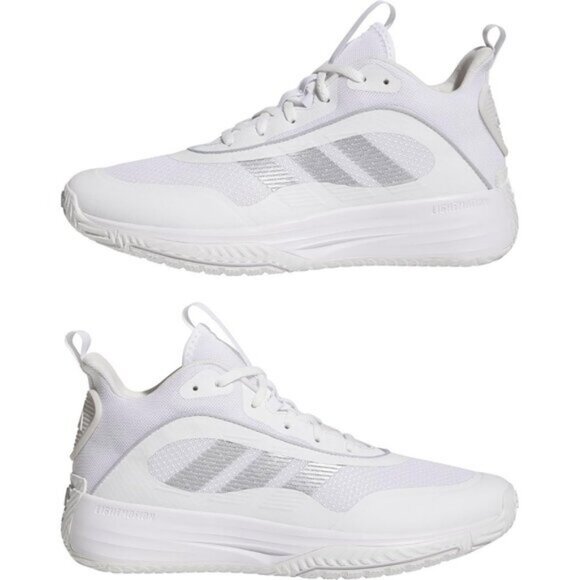 🆕Adidas Men White/Silver Metallic/Grey Lightweight MESH Own Basketball Shoes - Picture 11 of 11